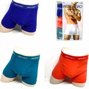 💖MEGA SALE💖Calvin Klein 3 Pack Cotton Stretch Trunks NB2615912 Men Orange Blue